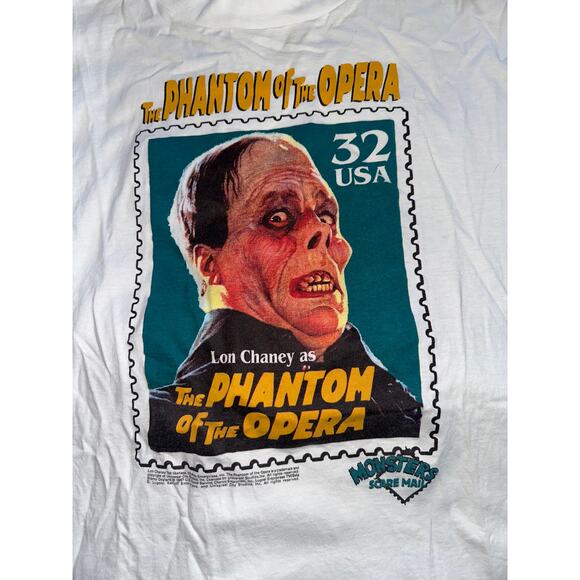 MINT  1997 UNWORN  LON CHANEY PHANTOM OF THE OPERA MONSTER STAMP TEE - Picture 1 of 7
